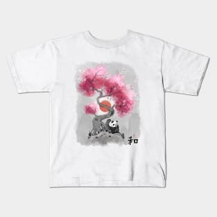 Peace Panda Kids T-Shirt